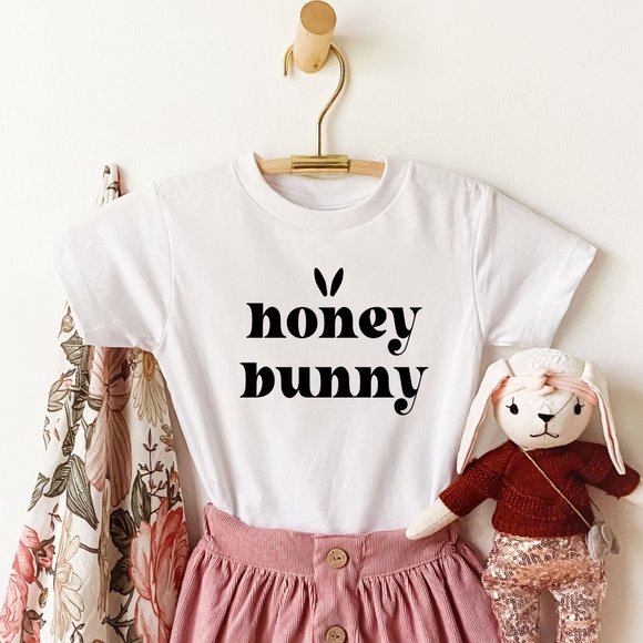 Other - Girls Easter Shirt Honey Bunny Crewneck T shirt